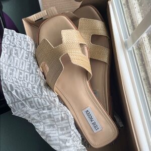 Steve Madden Hayden Raffia Sandals 8.5